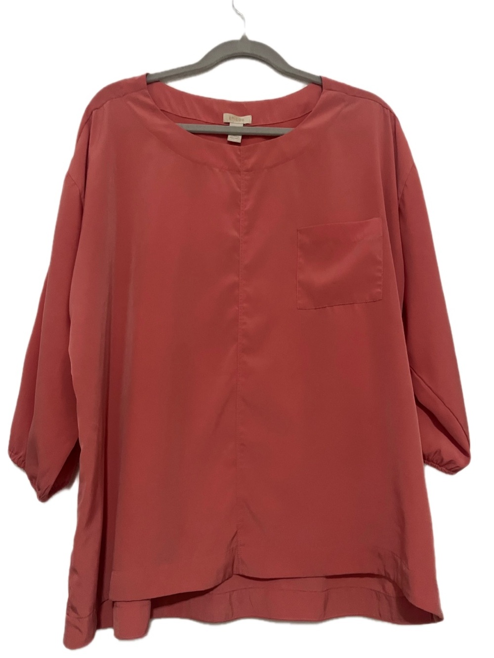 Chico's Coral Relaxed Pocket Tunic